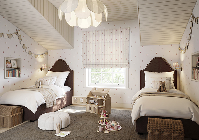 Fairy Cakes, Fairy Stripe Sponge - Twist&Fit Roman Blind - Image 6